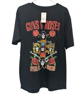 Guns N Roses Appetite for destruction Black Graphic Short-Sleeve Tee sz L